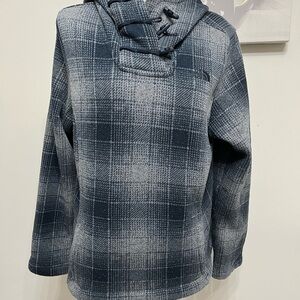 The North Face Plaid Hoodie - Gray pull over size medium